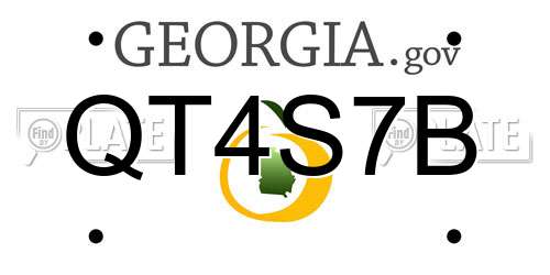 QT4S7B Georgia License Plate