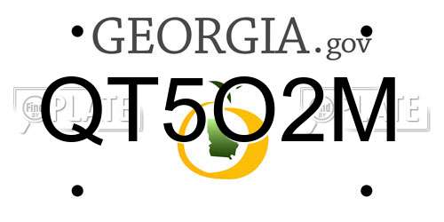 QT5O2M Georgia License Plate