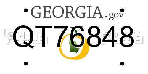 QT76848 Georgia License Plate