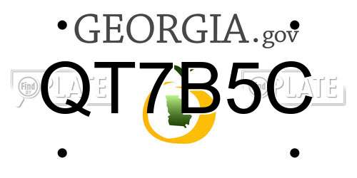 QT7B5C Georgia License Plate