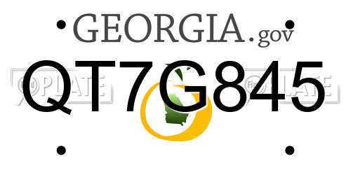 QT7G845 Georgia License Plate