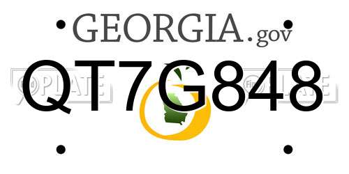 QT7G848 Georgia License Plate