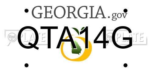 QTA14G Georgia License Plate
