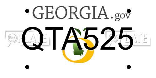 QTA525 Georgia License Plate