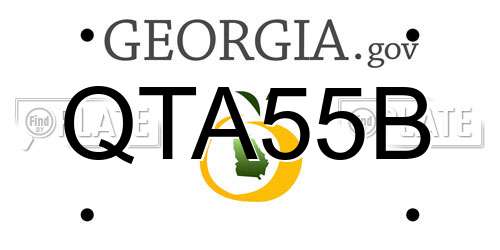 QTA55B Georgia License Plate