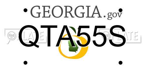 QTA55S Georgia License Plate