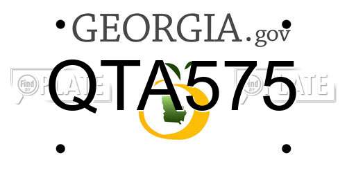 QTA575 Georgia License Plate