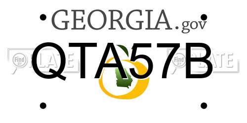 QTA57B Georgia License Plate