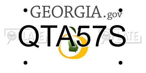 QTA57S Georgia License Plate