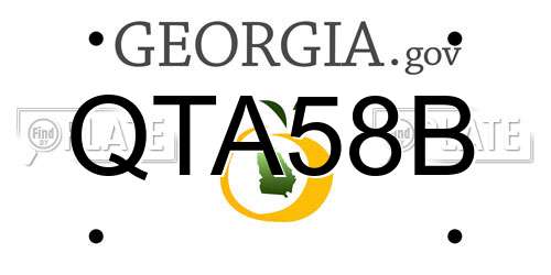 QTA58B Georgia License Plate