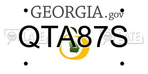 QTA87S Georgia License Plate
