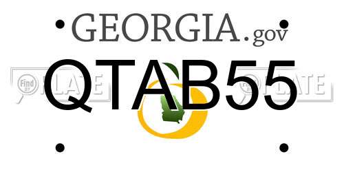 QTAB55 Georgia License Plate