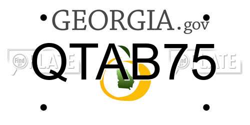 QTAB75 Georgia License Plate