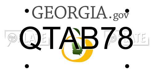 QTAB78 Georgia License Plate