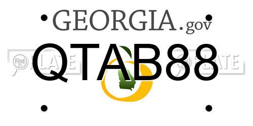 QTAB88 Georgia License Plate