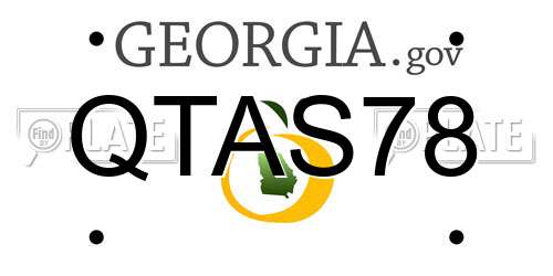 QTAS78 Georgia License Plate