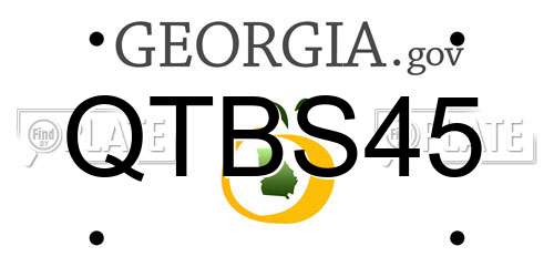 QTBS45 Georgia License Plate