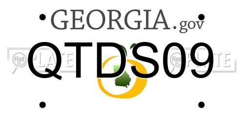 QTDS09 Georgia License Plate
