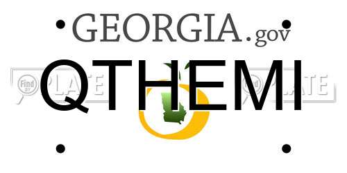 QTHEMI Georgia License Plate