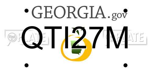 QTI27M Georgia License Plate