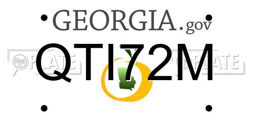 QTI72M Georgia License Plate