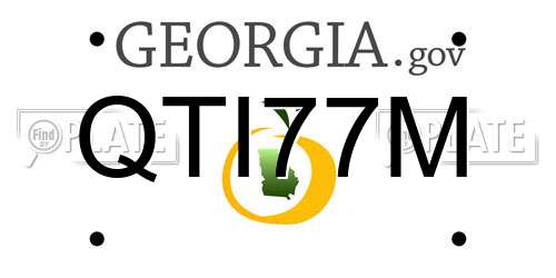 QTI77M Georgia License Plate