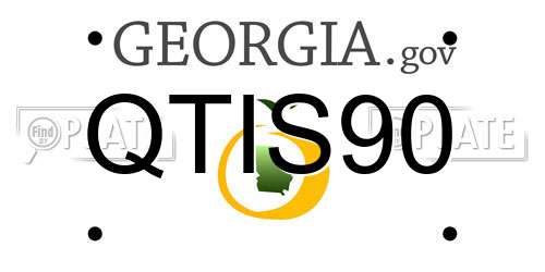 QTIS90 Georgia License Plate