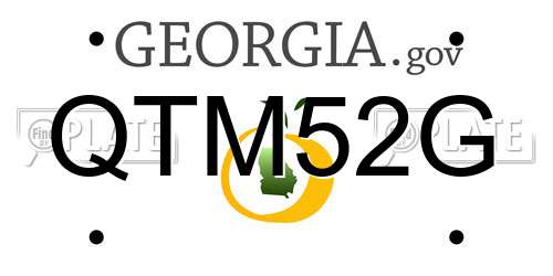 QTM52G Georgia License Plate