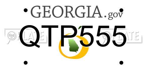 QTP555 Georgia License Plate