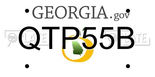 QTP55B Georgia License Plate
