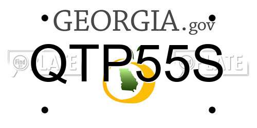 QTP55S Georgia License Plate
