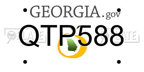 QTP588 Georgia License Plate