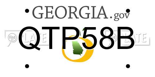 QTP58B Georgia License Plate