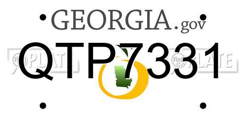 QTP7331 Georgia License Plate