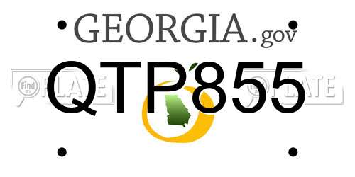 QTP855 Georgia License Plate