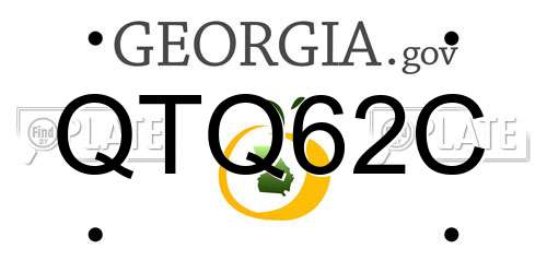 QTQ62C Georgia License Plate