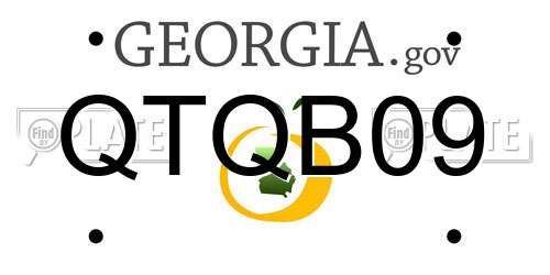 QTQB09 Georgia License Plate