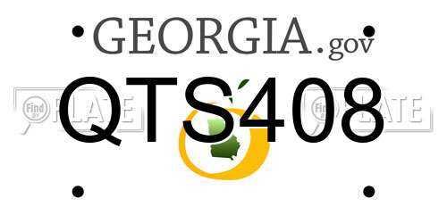 QTS408 Georgia License Plate