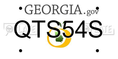 QTS54S Georgia License Plate