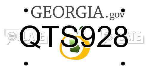 QTS928 Georgia License Plate