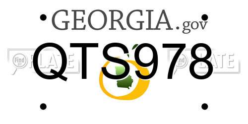 QTS978 Georgia License Plate