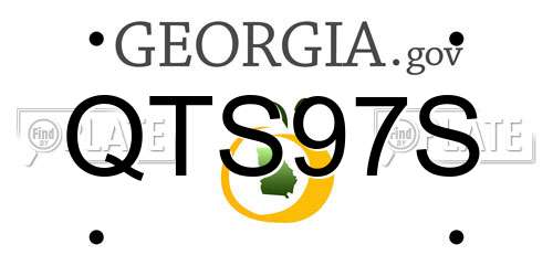 QTS97S Georgia License Plate