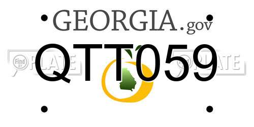 QTT059 Georgia License Plate