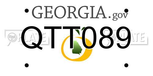QTT089 Georgia License Plate