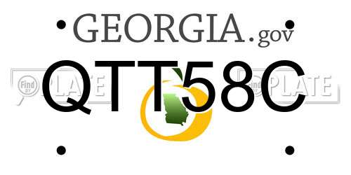 QTT58C Georgia License Plate
