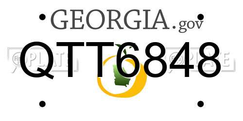 QTT6848 Georgia License Plate