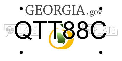 QTT88C Georgia License Plate