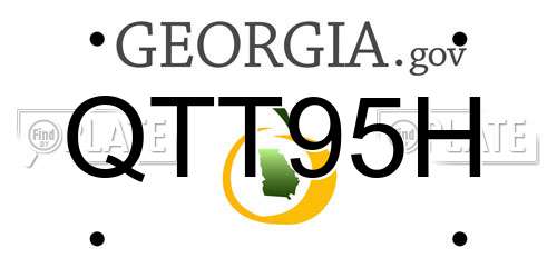 QTT95H Georgia License Plate