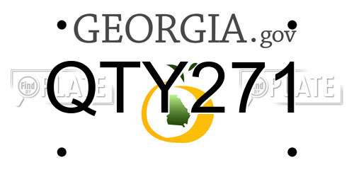 QTY271 Georgia License Plate