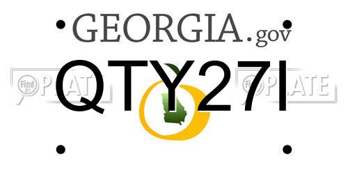 QTY27I Georgia License Plate